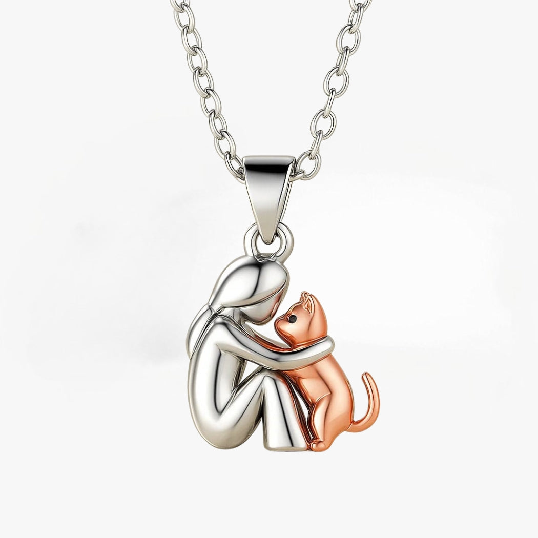 Olivia & Ivy | Cat Embrace Necklace | Last Day 80% Off!