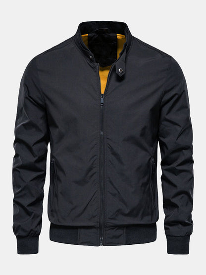 Jacket with Stand-Up Collar and Zipper | Last day 80% off!
