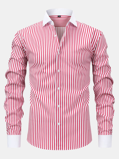 Non-Iron Striped Winchester Shirt & Slim Fit Tapered Trousers | Last day 80% off!