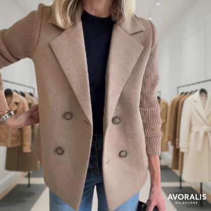 Harper | Button patchwork sleeves casual coat Last day 80% off!