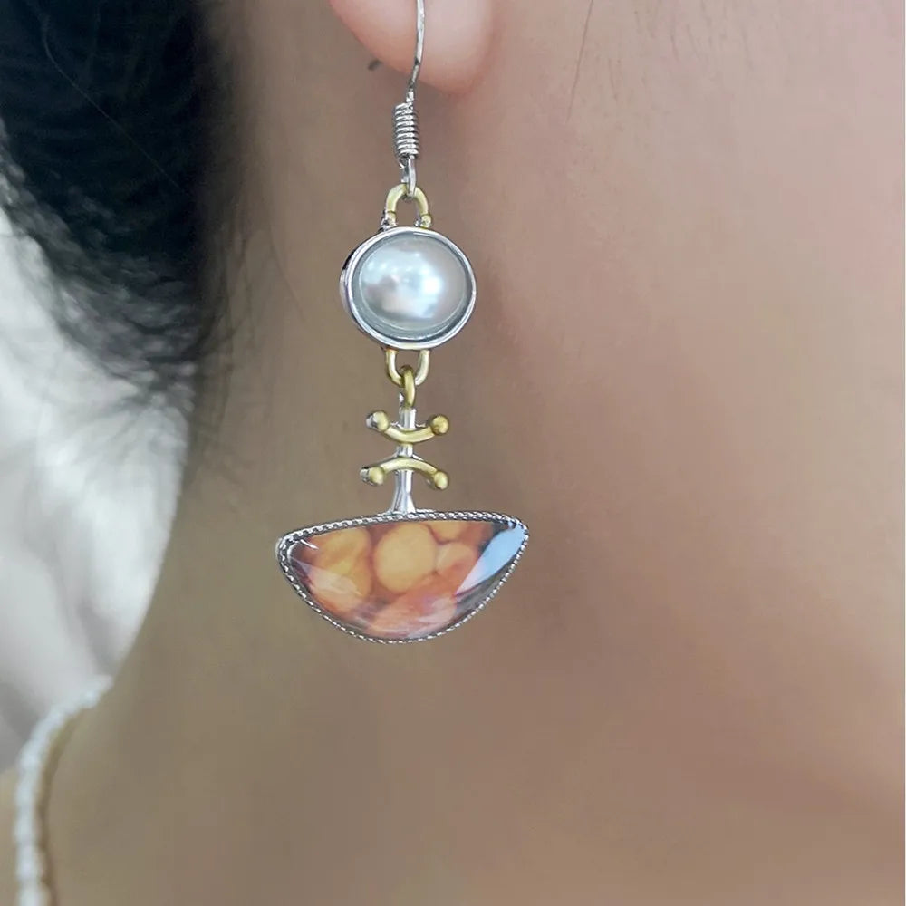 Elodi - Retro Orange Earrings | Last Day 80% Off!