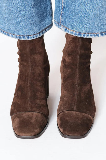 Victoria | Square toe heeled boots | Last Day 80% Off!