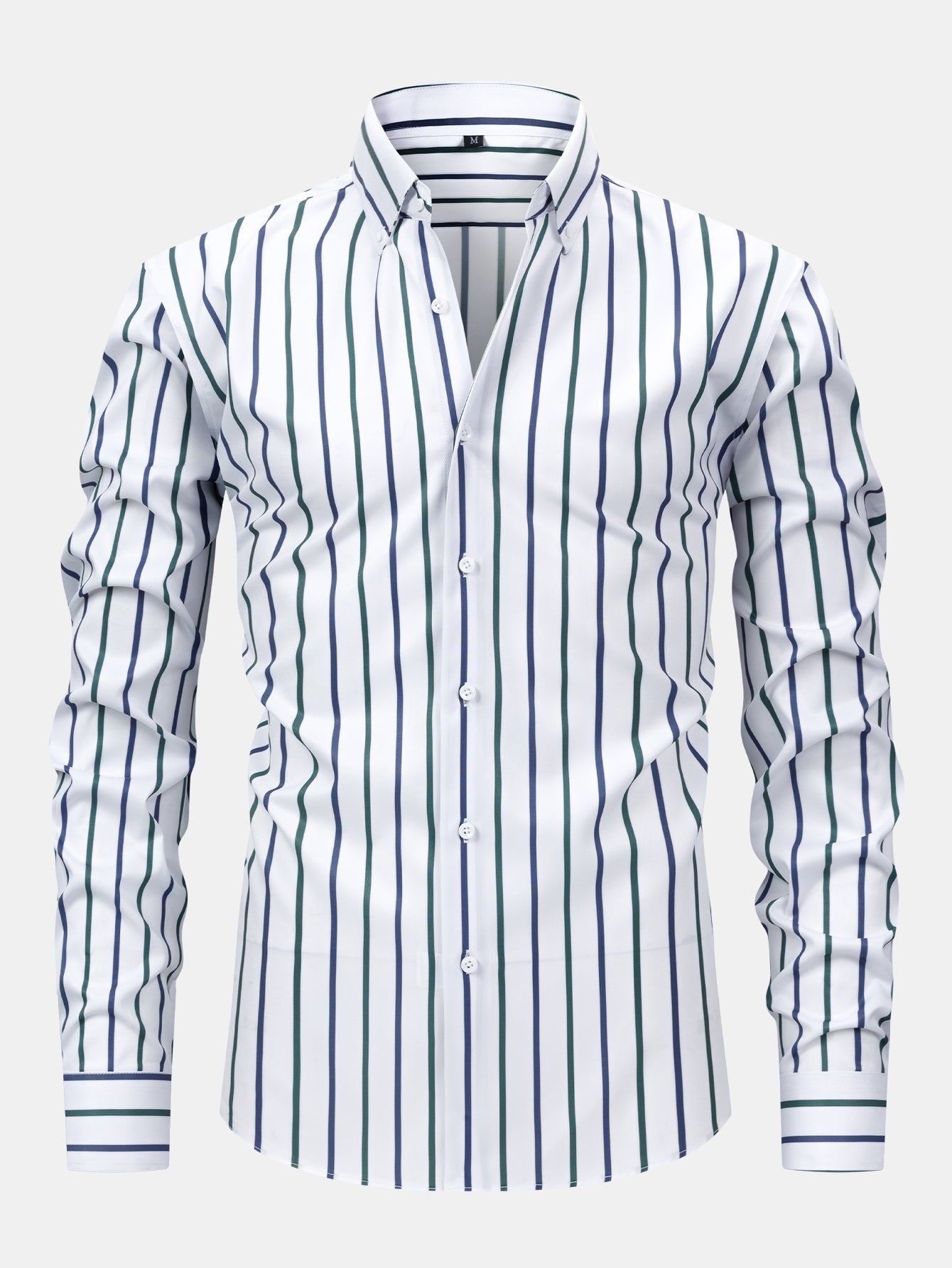 Long Sleeve Striped Button-Up Shirt | Last day 80% off!