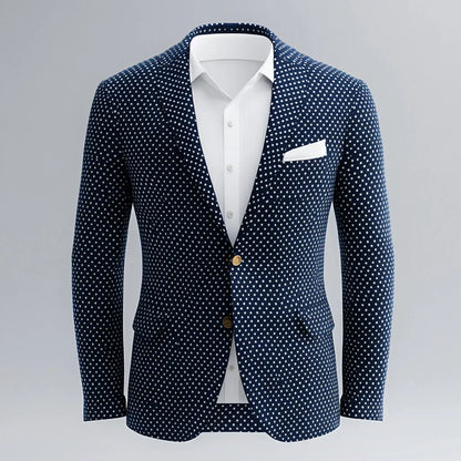 Men's Polka Dot Two-Button Blazer Last Day 80% Off!