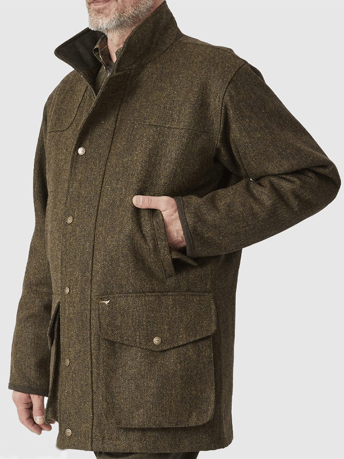 Men's Western Vintage Outdoor Hunting Zip Button Herringbone Casual Jacket Last day 80% off!