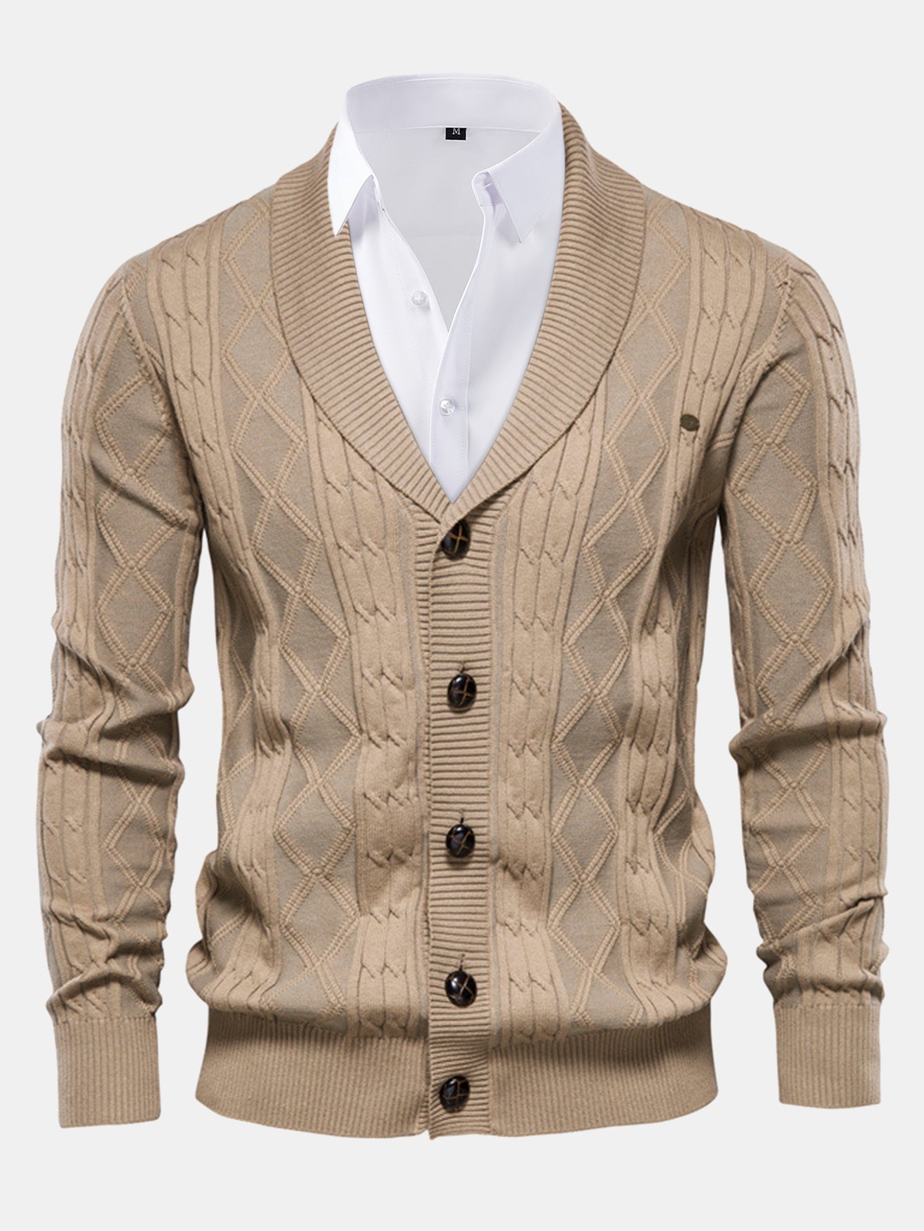 Geometric Jacquard Shawl Collar Vest Sweater | Last day 80% off!