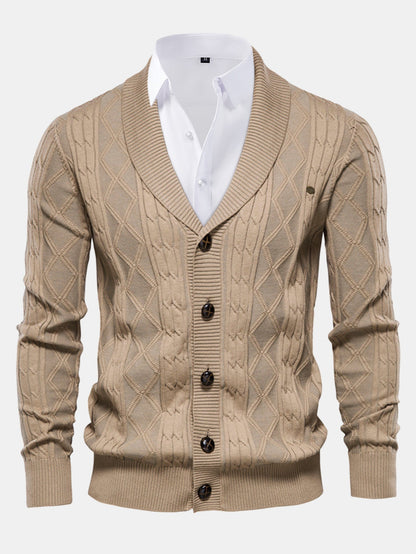 Geometric Jacquard Shawl Collar Vest Sweater | Last day 80% off!