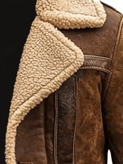 Men's Vintage Suede Patchwork Plush Multi-Pocket Reverse Collar Outdoor Jacket (BUY 1 GET 1 FREE)