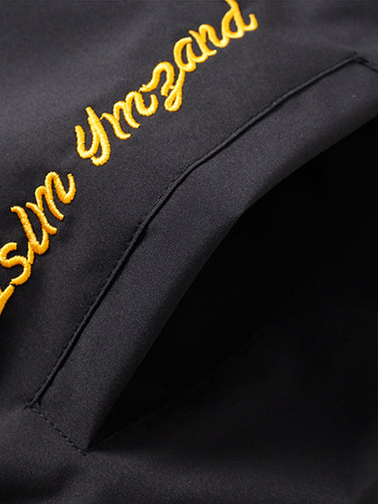 Relaxed Fit Contrast Embroidered Baseball Jacket | Last day 80% off!