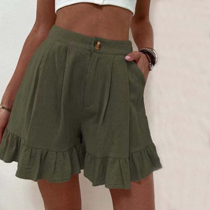 Kissha™ - Flowing Ruffle Hem Shorts | Last Day 80% Off!