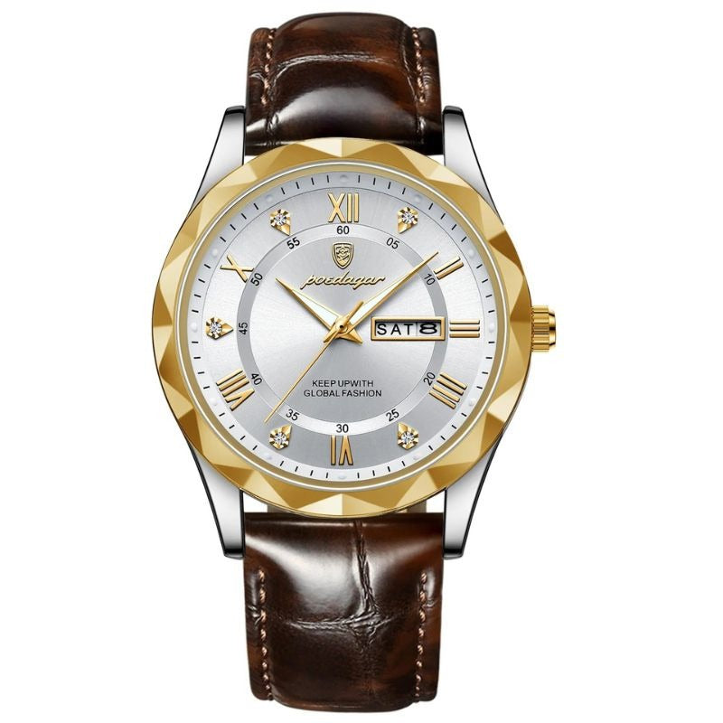 Luxury Leather Strap Quartz Watch | Last day 80% off!