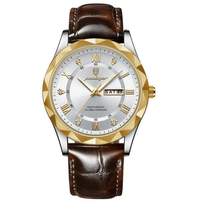 Luxury Leather Strap Quartz Watch | Last day 80% off!