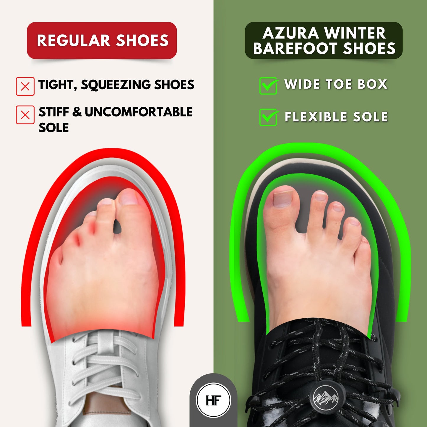HF Azura – ergonomic & supportive winter barefoot shoes (Unisex) (Buy 1 pair, get 1 pair free)