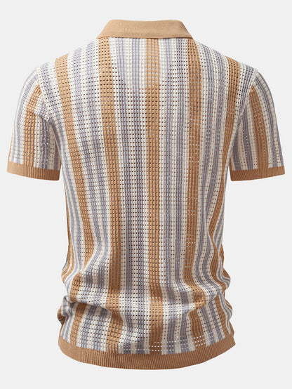 Striped Eyelet Crocheted Shirt | Last day 80% off!