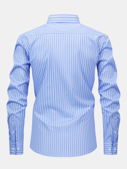 Long Sleeve Stripe Button Up Shirt | Last day 80% off!