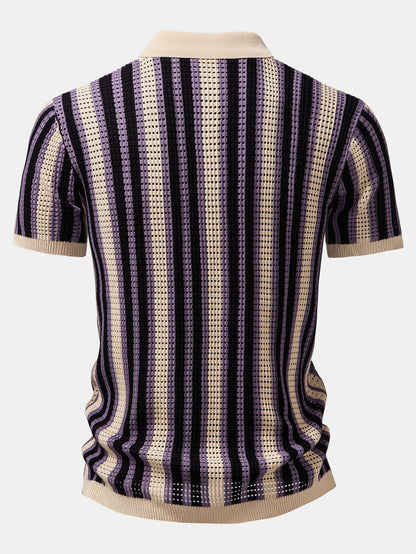 Striped Eyelet Crocheted Shirt | Last day 80% off!