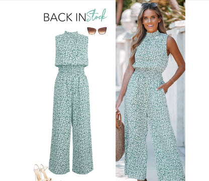 Hailey Floral Wide-Leg Jumpsuit | Last day 80% off!