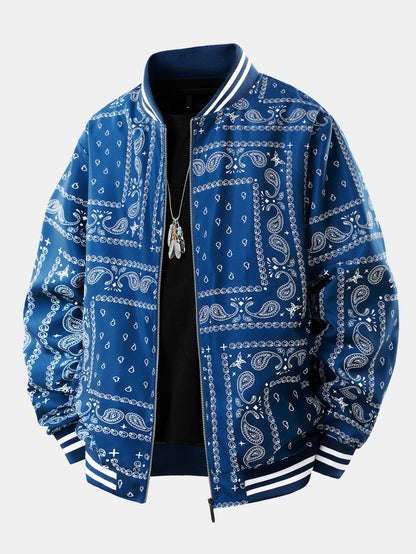 Baseball jacket with paisley print | Last day 80% off!