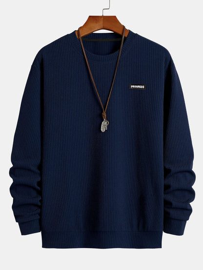 Textured Structured Sweater with Round Neck | Last day 80% off!