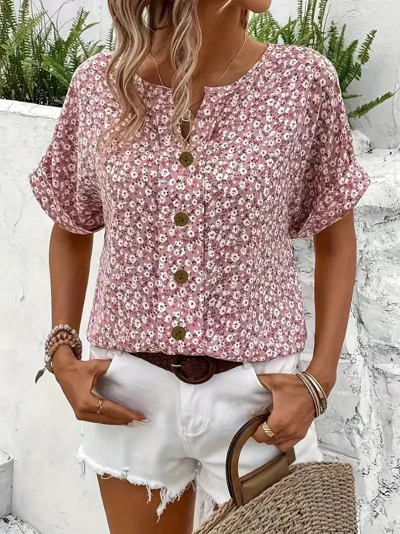 Wolena | Wildflower Notch Blouse | Last Day 80% Discount!