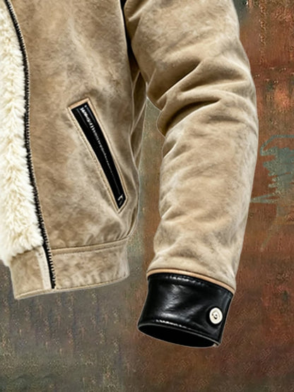 Retro suede warm outdoor jacket with zip for men | Last Day 80% Off!