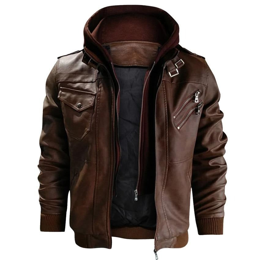 Synthetic Leather Jacket | Last day 80% off!