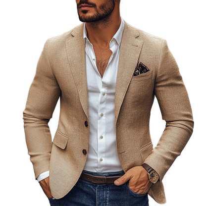 Men's Fashion Notch Lapel Two Buttons Casual Blazer Last Day 80% Off!