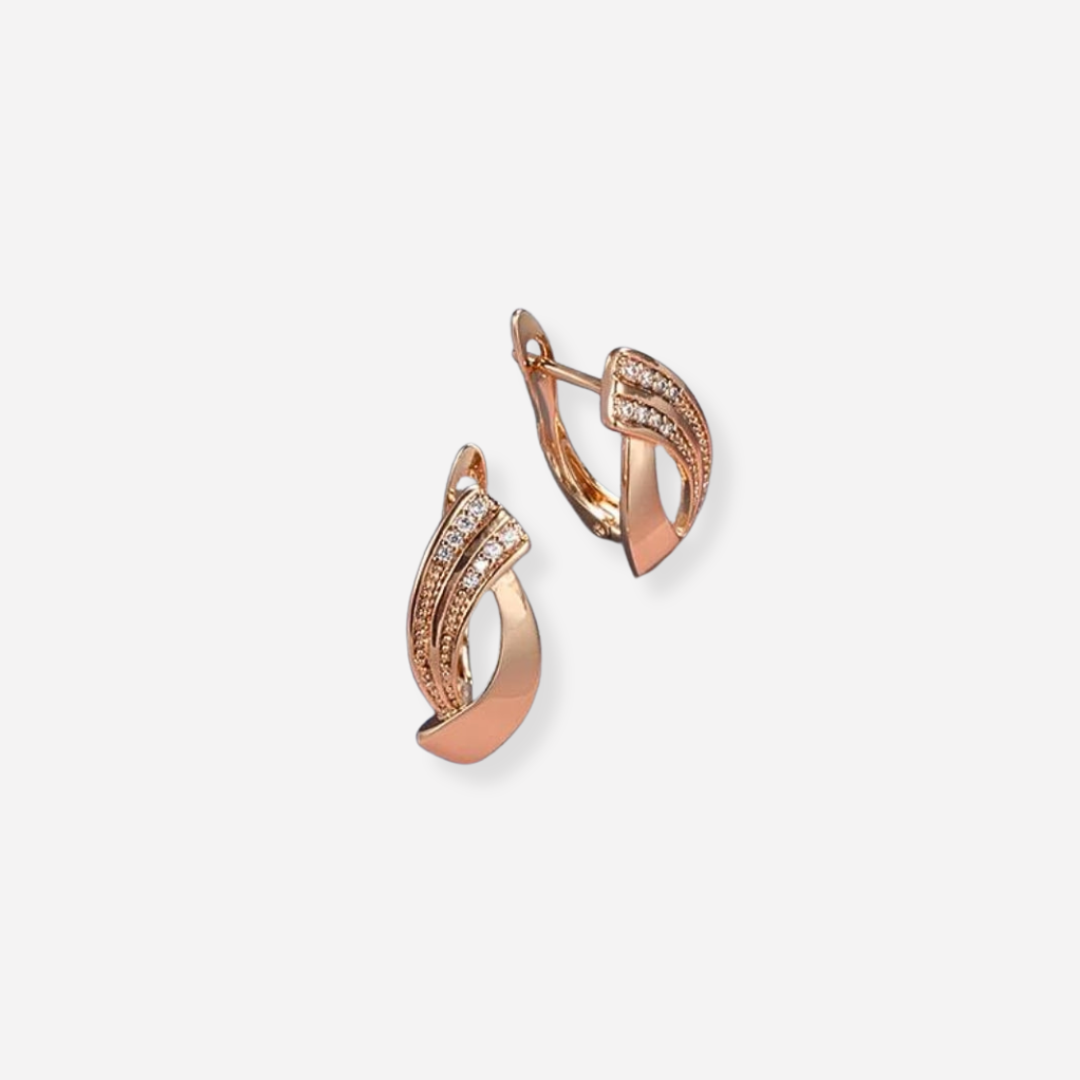 Elegant Rose Gold Earrings in Paris | Last Day 80% Off!