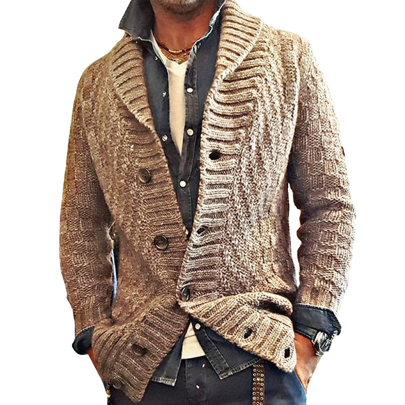 Men's Vintage Lapel Knit Cardigan Jacket| Last day 80% off!