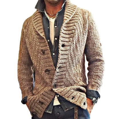 Men's Vintage Lapel Knit Cardigan Jacket| Last day 80% off!