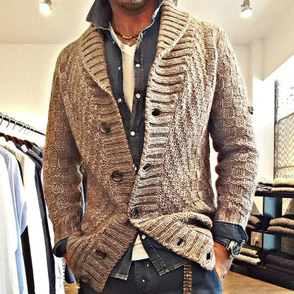 Men's Vintage Lapel Knit Cardigan Jacket| Last day 80% off!