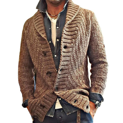 Men's Vintage Lapel Knit Cardigan Jacket| Last day 80% off!