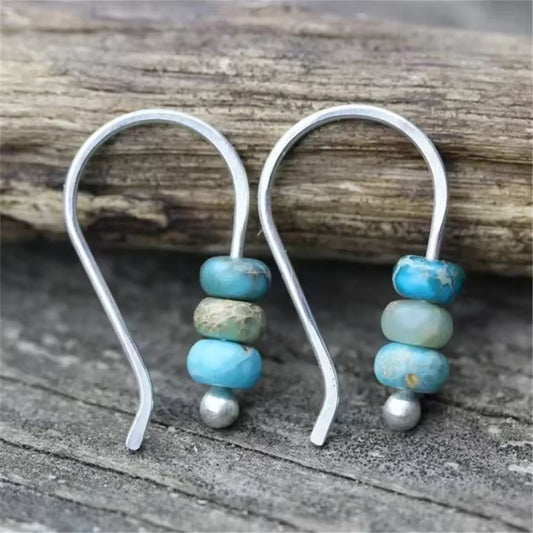 Nora Blue Stone Hook Earrings | Last day 80% off!