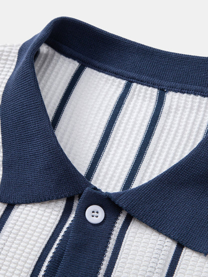 Striped Knit Shirt with Buttons | Last day 80% off!