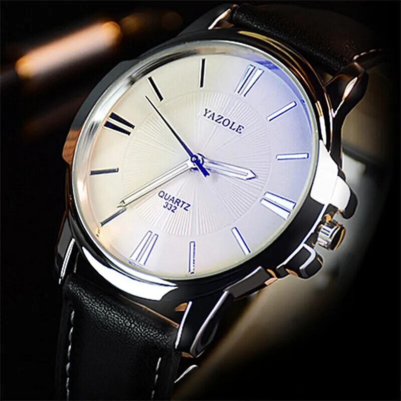 Luxurious Blue Glass Leather Watch™ - Wilson | Last Day 80% Off!