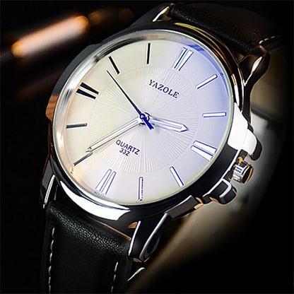 Luxurious Blue Glass Leather Watch™ - Wilson | Last Day 80% Off!
