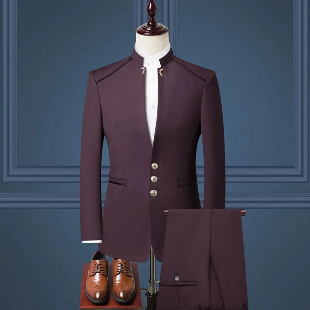 Men's Slim Fit 3-Piece Suit – Blazer, Waistcoat & Trousers Set Last Day 80% Off!
