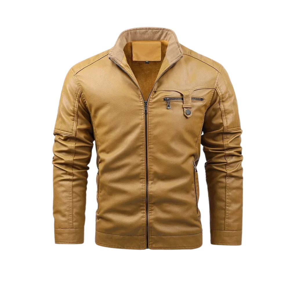 Retro Fleece Lined Leather Jacket | Last Day 80% Off!