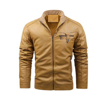 Retro Fleece Lined Leather Jacket | Last Day 80% Off!