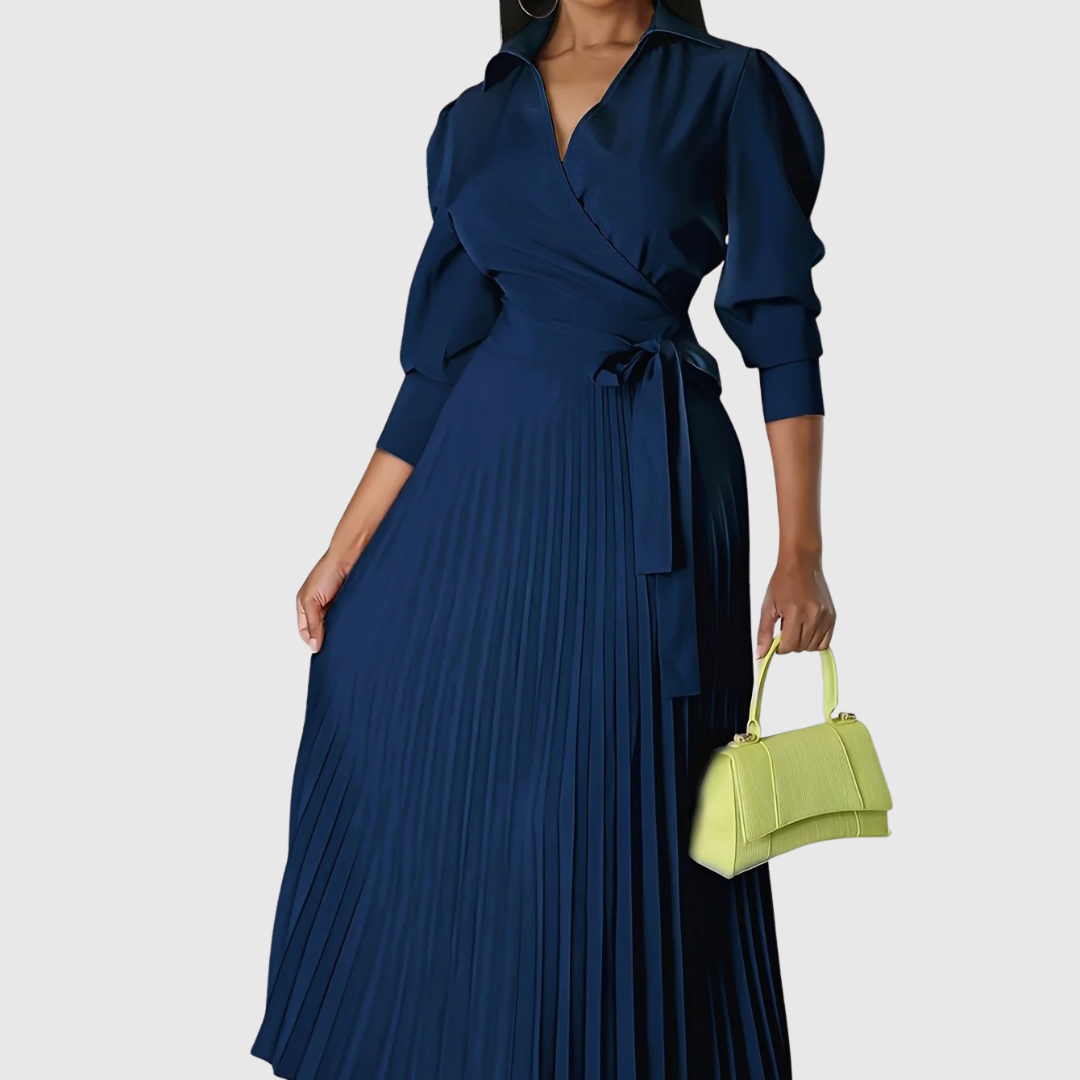 Evelina | Soft Pleated Midi Dress | Last Day 80% Off!