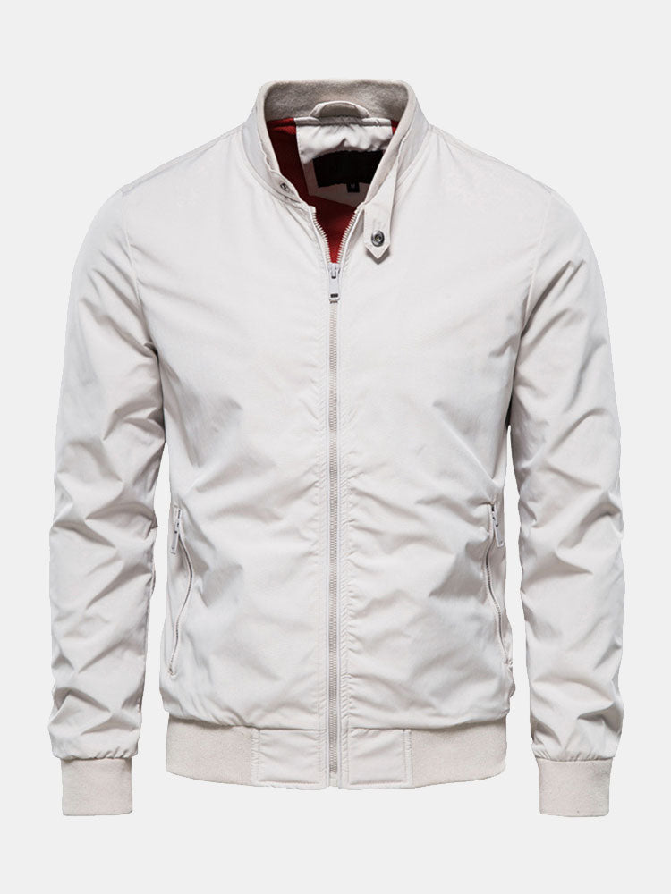 Jacket with Stand-Up Collar and Zipper | Last day 80% off!