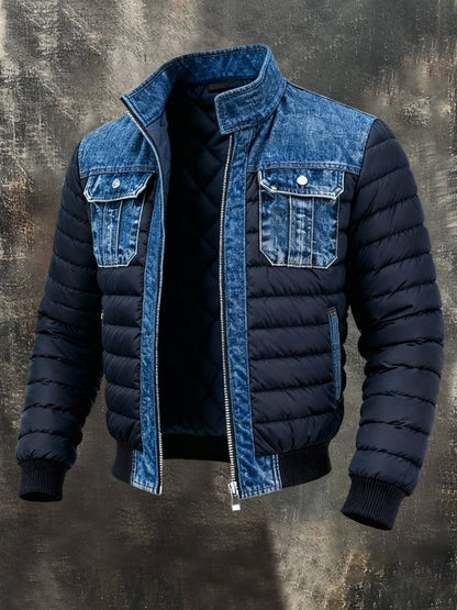 Men's Vintage Denim Patchwork Outdoor Jacket | Last Day 80% Off!