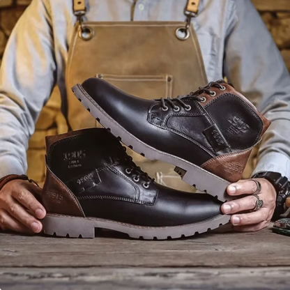 Aaron™ Vintage Leather Boots — Rugged Look, Premium Comfort