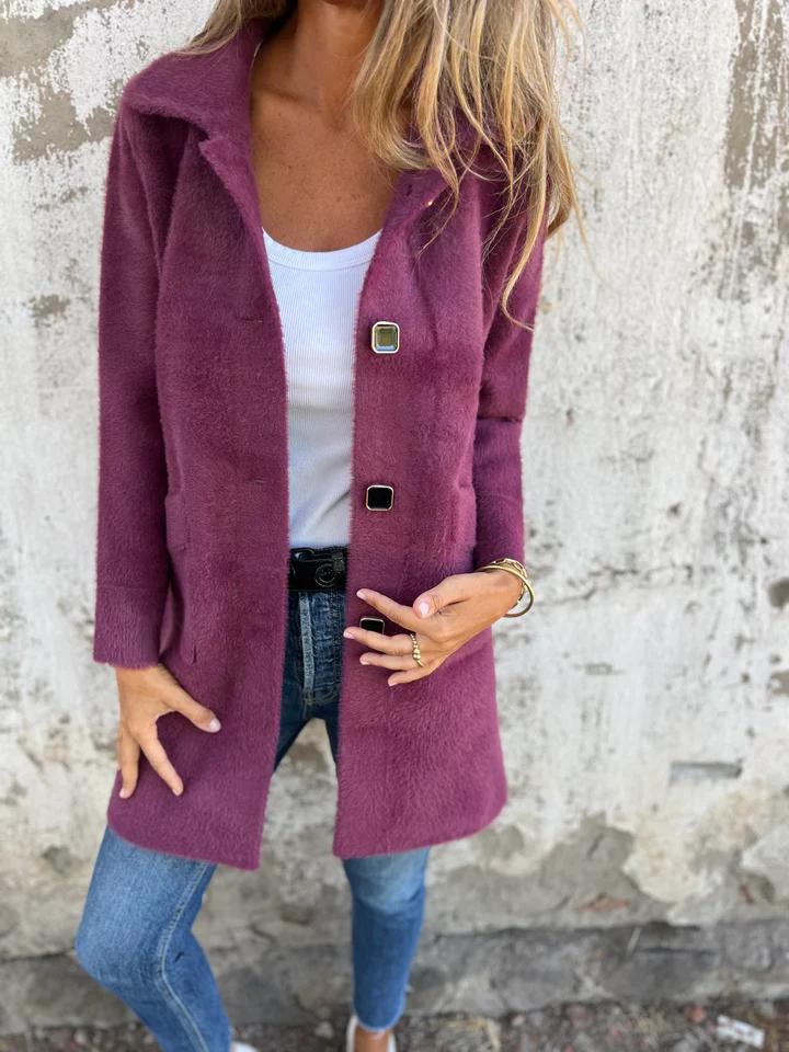 Marce | Casual Single-Breasted Thick Coat With Lapels | Last day 80% off!
