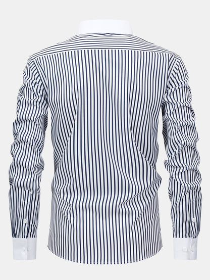 Non-Iron Striped Winchester Shirt & Slim Fit Tapered Trousers | Last day 80% off!