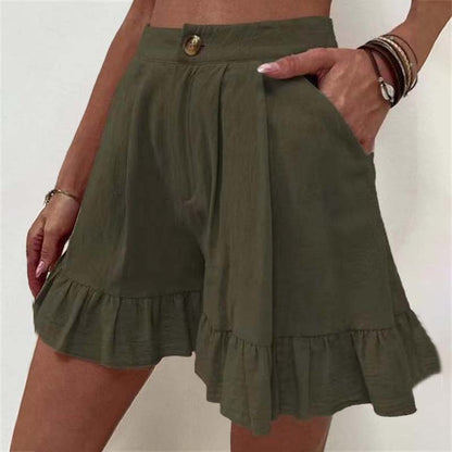 Kissha™ - Flowing Ruffle Hem Shorts | Last Day 80% Off!