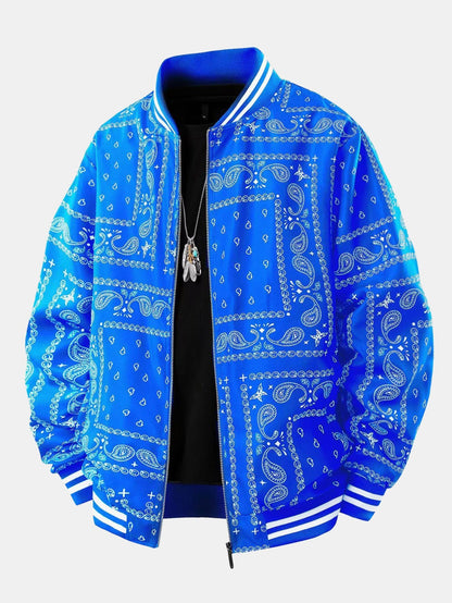 Baseball jacket with paisley print | Last day 80% off!