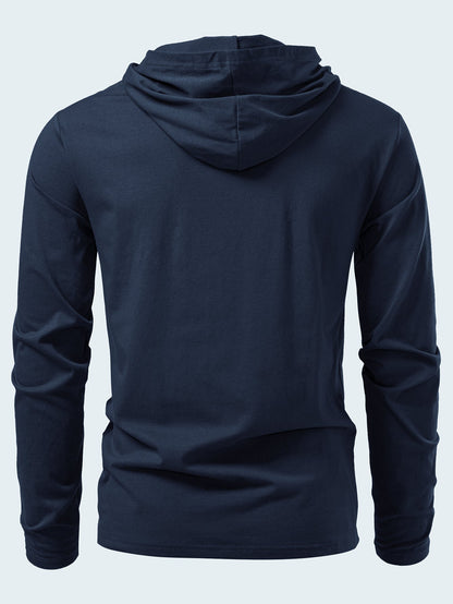 Long Sleeve Cotton Hoodie T-Shirt | Last day 80% off!