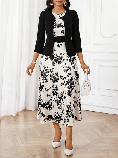 Amelie Lane | Printed Belted Two-Piece Set | Last Day 80% Off!