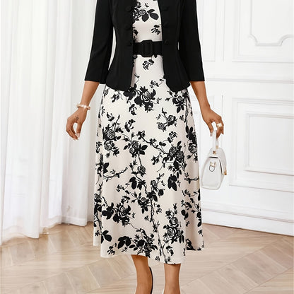 Amelie Lane | Printed Belted Two-Piece Set | Last Day 80% Off!